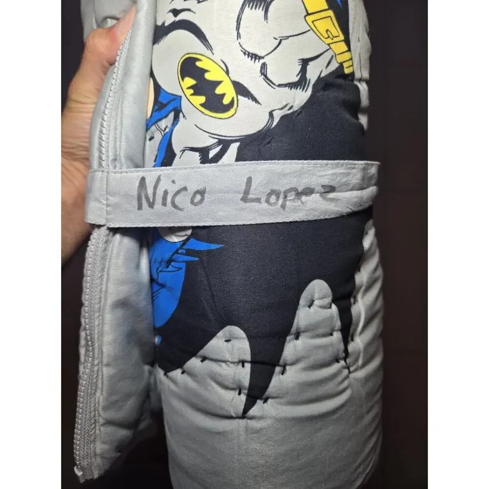 Pottery Barn Justice League Kids Sleeping Bag White Polyester Superheroes 57x26